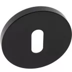 Pair of Black Matte 304 Stainless Steel Keyhole Escutcheons Ø53/6mm OFFICE / pc