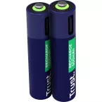 Trust piles rechargeables USB-C AAA, blister 2 pièces