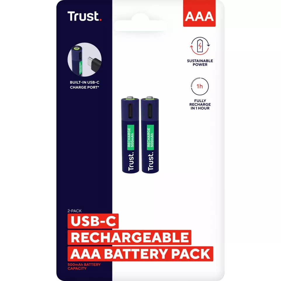 Trust USB-C Rechargeable AAA...