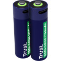 Trust piles rechargeables USB-C AA, blister 2 pièces