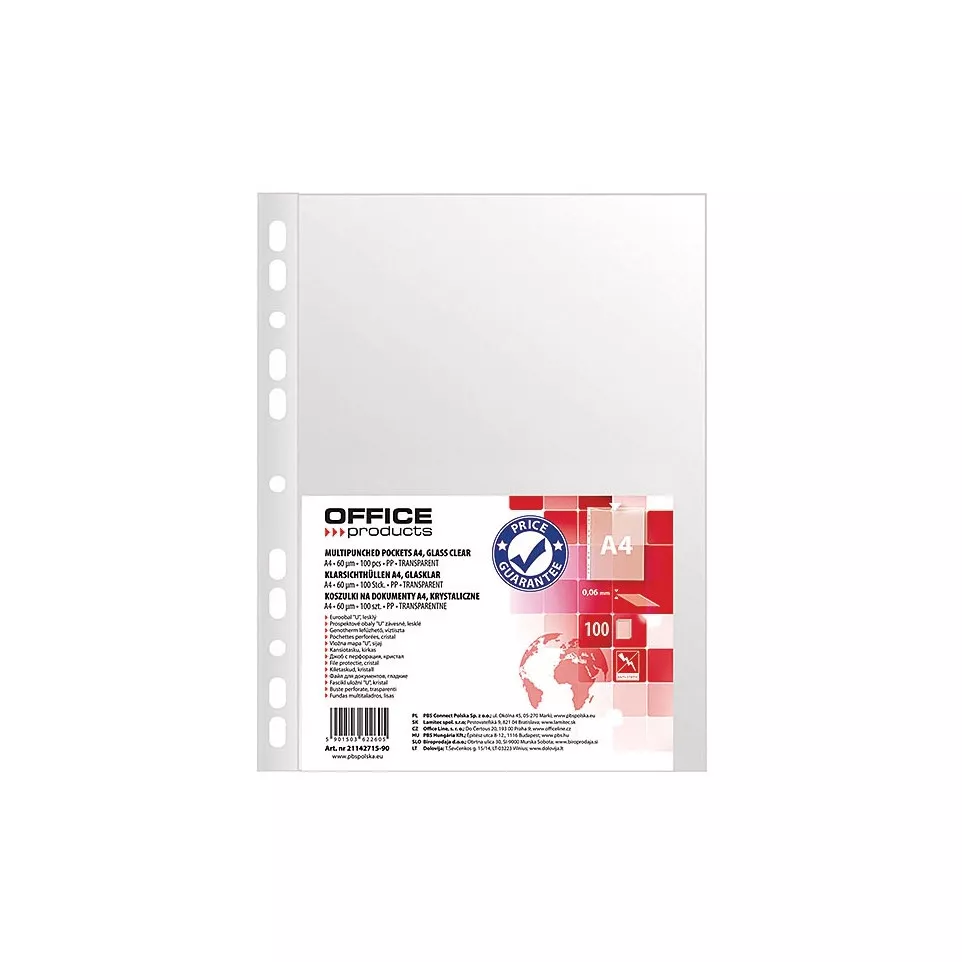 Perforated A4 Pouches, 60 Microns,...