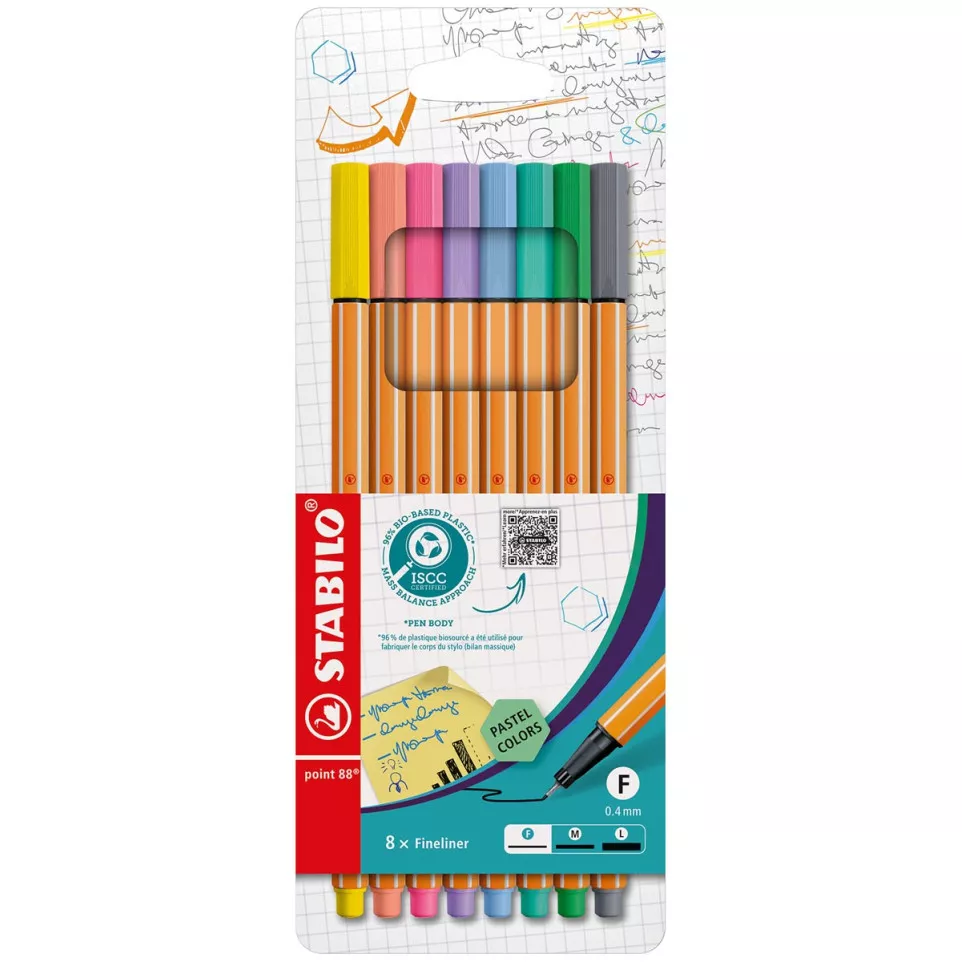 STABILO point 88 fineliner, pastel,...