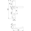 Hera Internal Door Handle on Plate 92 PZ 30mm F9 / pc