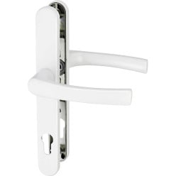 Poignée + poignée HERA 92 PZ sur plaque 30mm Blanc / pce