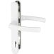 Door handle pair HERA 92 PZ on 30mm white plate / piece