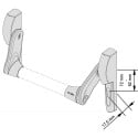 Cisa Fast Push paniekstang, grijs, voor inbouwslot met 92 mm cilinder as-afstand (zonder ovale stang) / pce