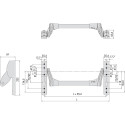 Cisa Fast Push paniekstang, grijs, voor inbouwslot met 92 mm cilinder as-afstand (zonder ovale stang) / pce