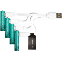 Q-Connect USB-C Rechargeable AAA Batteries Pack of 4