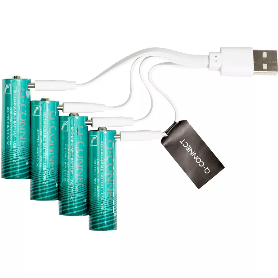 Q-Connect USB-C Rechargeable AA...