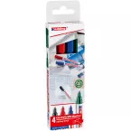 Edding marqueur permanent CD/DVD/BD 8400, couleurs assorties, blister de 4 pièces
