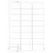 Q-CONNECT Labels White Rounded Corners 63.5 x 33.9 mm 100 Sheets 24 Labels per Sheet