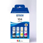 Epson bouteille d'encre 104, 4.500 - 7.500 pages, OEM C13T00P640, 4 couleurs