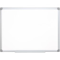 Q-CONNECT whiteboard aluminium frame melamine one plain side one grid side 120 x 90 cm