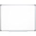 Q-CONNECT whiteboard aluminium frame melamine one plain side one grid side 120 x 90 cm