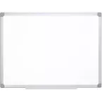 Q-CONNECT tableau blanc, avec cadre en aluminium, melamine, 1 face blanc, 1 face quadré, 120 x 90 cm