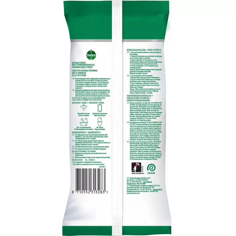 Dettol reiningsdoekjes...