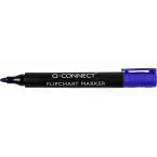 Q-CONNECT marqueurs pour tableaux de conférence, 2-3 mm, pointe ronde, avec clip, bleu