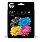 HP 924 4-Pack Original Ink Cartridge CMYK 6C3Z1NE Page Yield 400-500 Pages