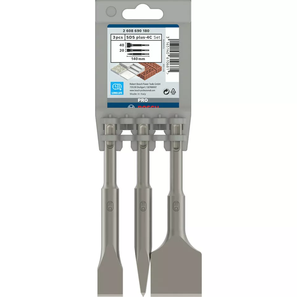 Set van 3 Bosch 140mm beitels -...