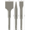 Set de 3 burins Bosch 140mm - SDS-Plus / pce