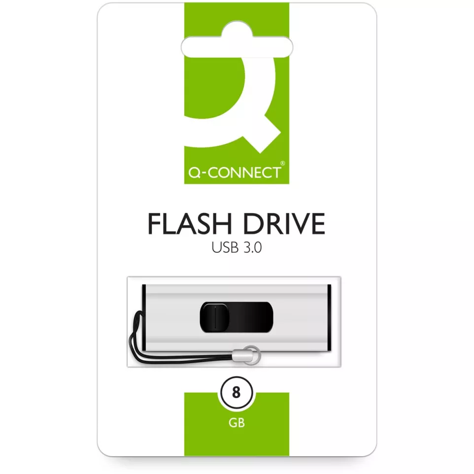 Q-CONNECT USB stick 3.0, zilver, 8 GB