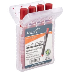 Mines pour marqueur permanent Pica Visor  Rouge / 4pce