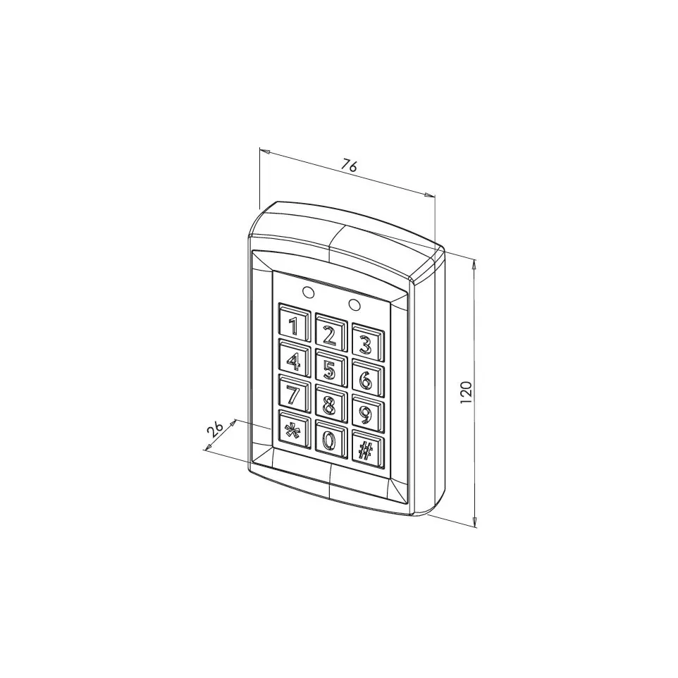 Lecteur proxi + clavier à codes -...