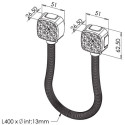 Passe-câble - diam interne 13mm - applique - Finition - Noir / pce