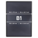 Europel Economy Snap Frame 25 mm B1 Size Black