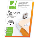Q-Connect Multipurpose Labels White Square Corners 210 x 297 mm 200 Sheets 1 Label per Sheet