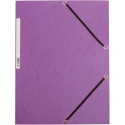 Q-CONNECT elastomap, A4, 3 kleppen en elastieken, karton, paars