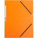 Q-CONNECT farde à rabats, A4, 3 rabats et élastiques, carton, orange