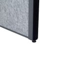 MAULconnecto cloison, 3 x gris foncé, cadre anthracite, sur pieds, Uplight