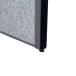 MAULconnecto cloison, 3 x gris foncé, cadre anthracite, sur pieds, Uplight