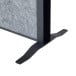 MAULconnecto cloison, 3 x gris foncé, cadre anthracite, sur pieds, Uplight