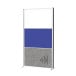 MAULconnecto cloison, 1 x tableau blanc, 1 x textile, 1 x gris foncé, cadre argent, sur pieds
