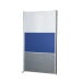 MAULconnecto cloison, 1 x tableau blanc, 1 x textile, 1 x gris foncé, cadre argent, sur pieds