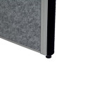 MAULconnecto cloison, 1 x tableau blanc, 2 x gris foncé, cadre argent, sur pieds