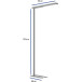 MAULjet vloerlamp, LED, zilver