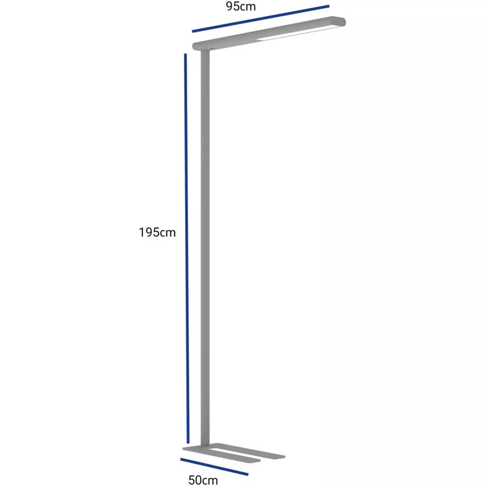 MAULjet LED floor lamp, silver