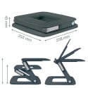 Leitz Ergo verstelbare laptopstandaard, grijs