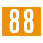 Codetab 8, roll of 500 orange tabs