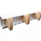 Unilux Aurora Wall Coat Rack, White, 3 Hooks