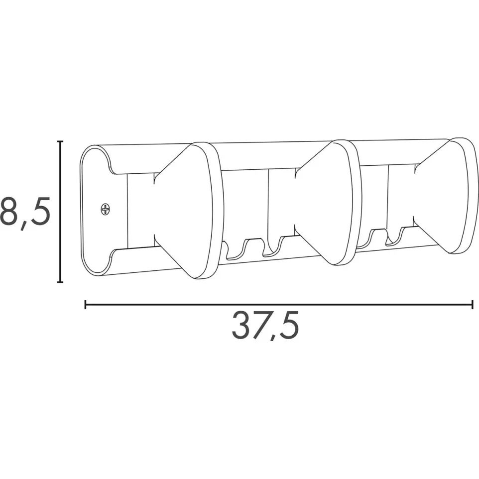 Unilux Aurora Wall Coat Rack, White,...
