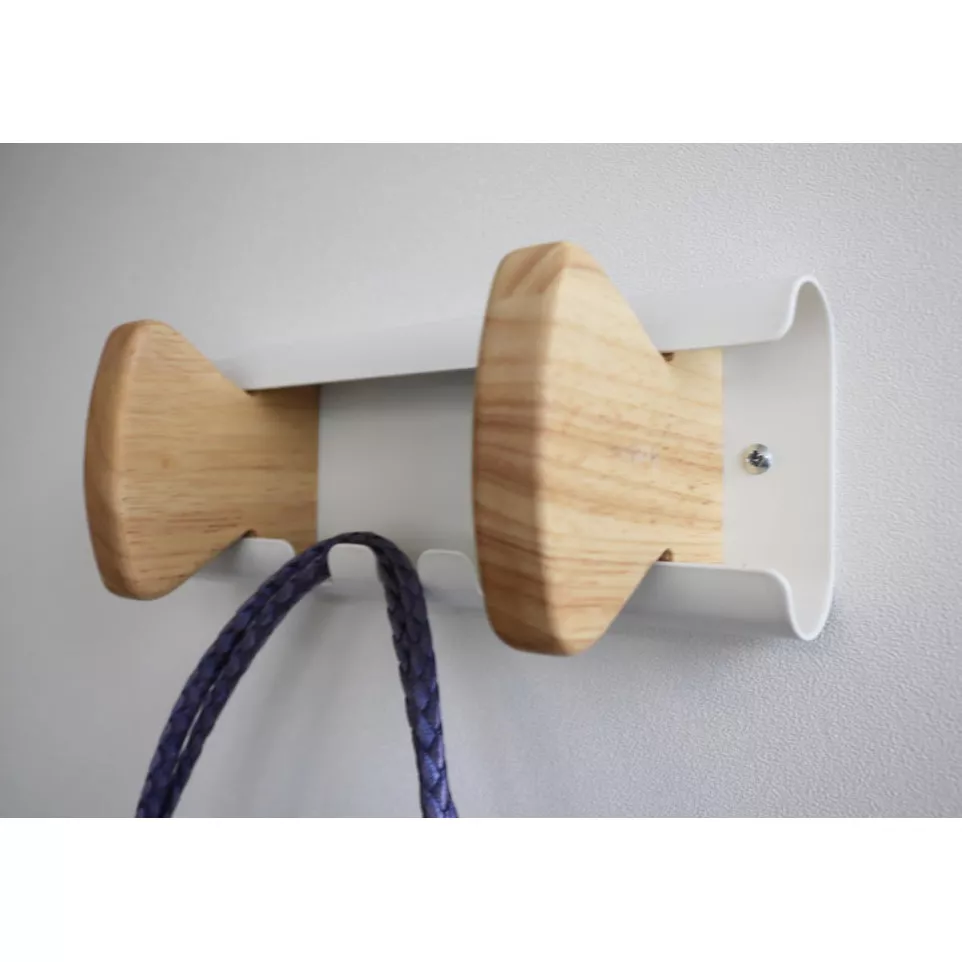 Unilux muurkapstok Aurora, wit, 2 haken