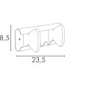 Unilux portemanteau mural Aurora, blanc, 2 crochets