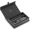 Parker IM Fountain Pen and Ballpoint Pen Duo Set Gift Box with Case Silver