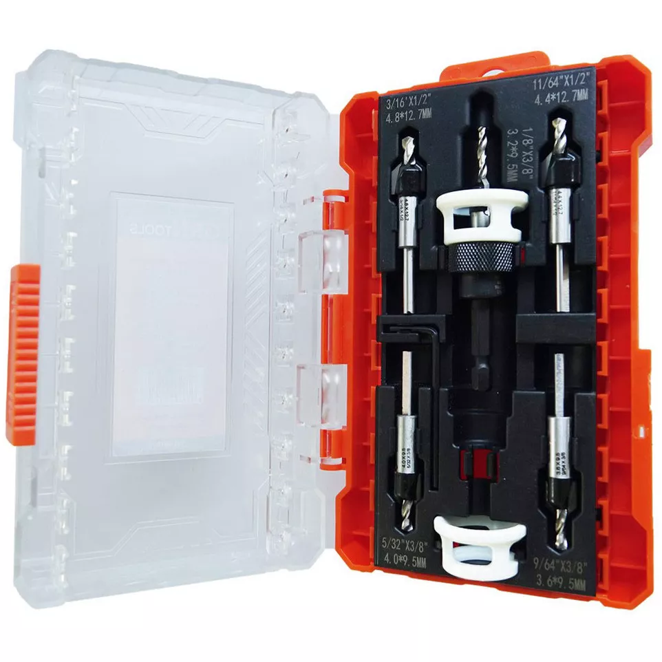 Set van 5 verzinkboren met...