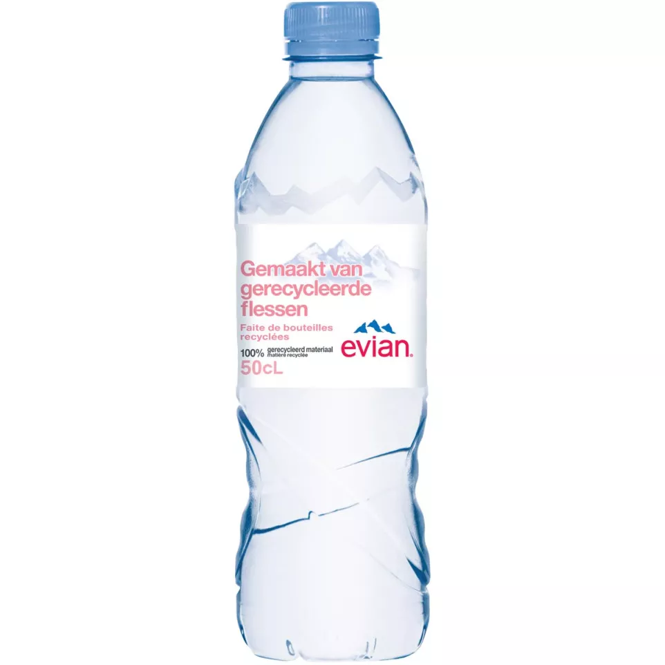 Evian water, fles van 50 cl, pak van...