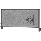 MAULconnecto cloison, ft 120x50 cm, gris foncé, cadre anthracite, Uplight